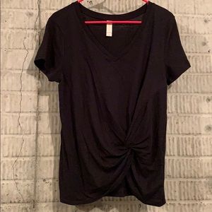 Altar’d State Black Tie Front Tee